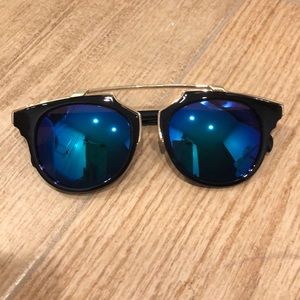 Inspired blue Aviator Sunglasses